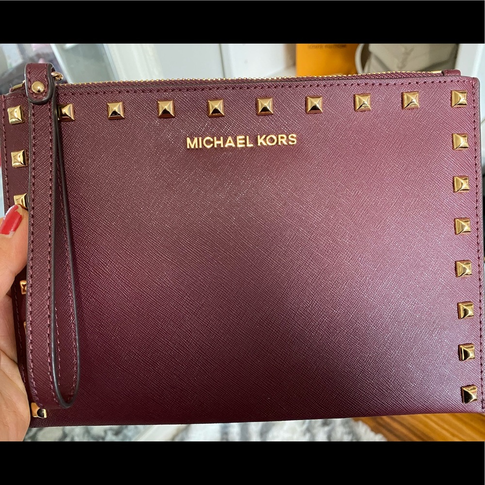 Michael Kors Stud Clutch / Wristlet XL size